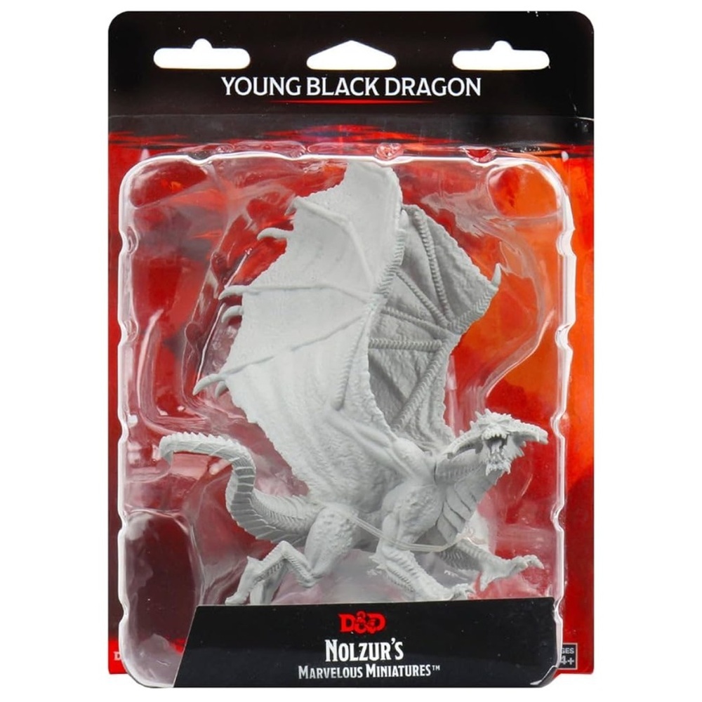 Wizkids D&D Young Black Dragon Nolzur’s Marvelous Miniatures Gray
